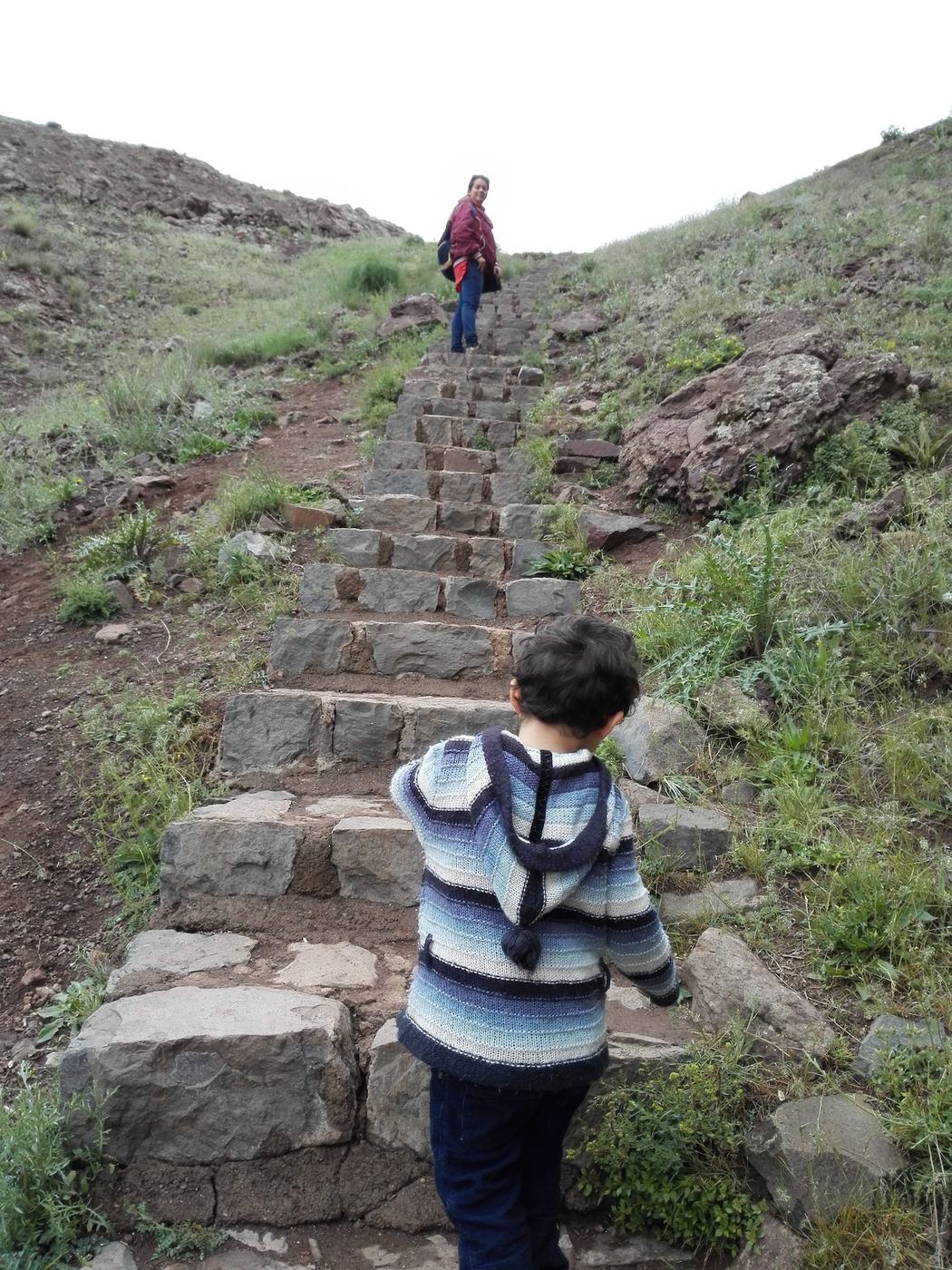 Mountain ascent path near Alamut Fortress